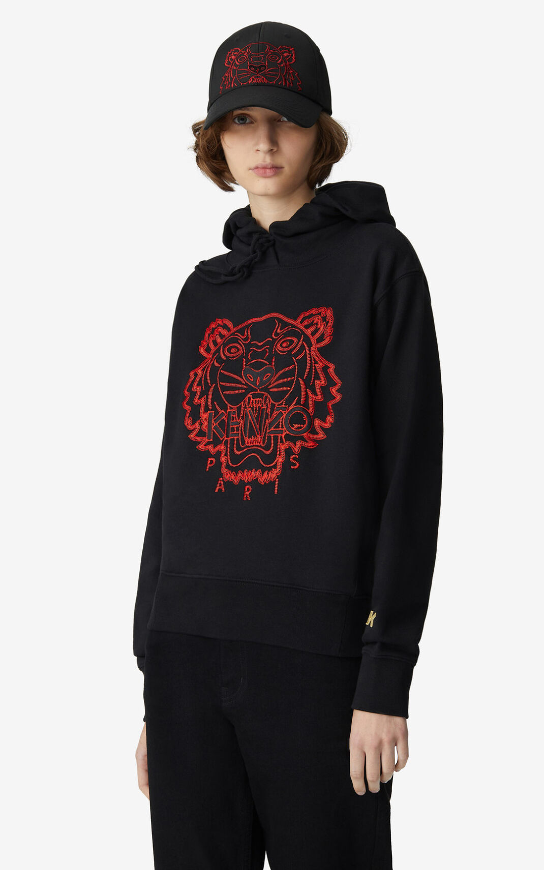 Sweat A Capuche Kenzo Femme Tiger Noir SKOBW-9305